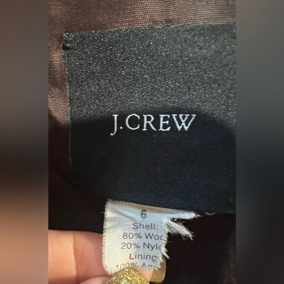 J.Crew Houndstooth Wool Blend Trench Coat Size 6 - $150 - Picture 8 of 9